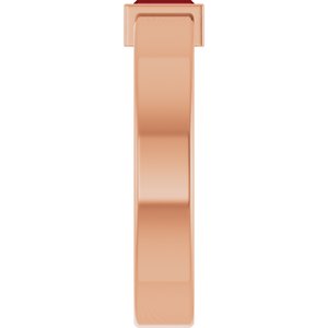 14K Rose Gold Lab-Grown Ruby  Bezel-Set Ring Size 4 – image 4