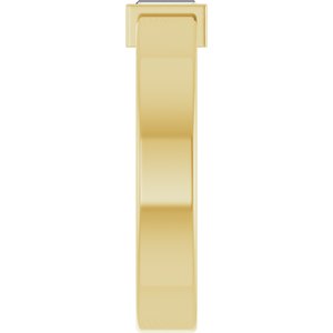 14K Yellow Gold Natural Diamond  Bezel-Set Ring Size 4 – image 4