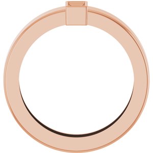 14K Rose Gold 4x2 mm Straight Baguette Bezel-Set Ring Mounting Size 4 – image 4