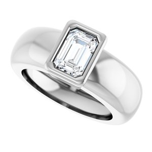 14K White Gold 5/8 CT Natural Diamond Lightweight Ring – image 5