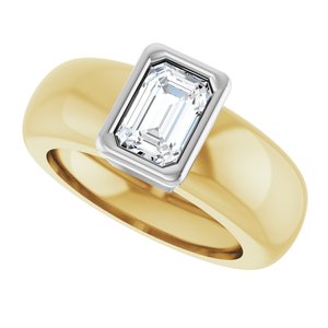 14K Yellow/White Gold 5/8 CT Lab-Grown Diamond Lightweight Ring – image 5