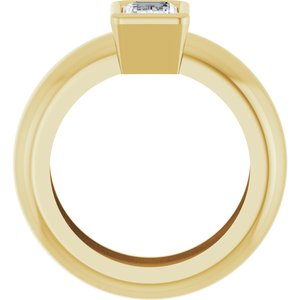 14K Yellow Gold 5/8 CT Natural Diamond Lightweight Ring – image 2