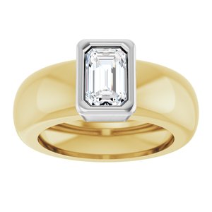 14K Yellow/White Gold 5/8 CT Lab-Grown Diamond Lightweight Ring – image 3
