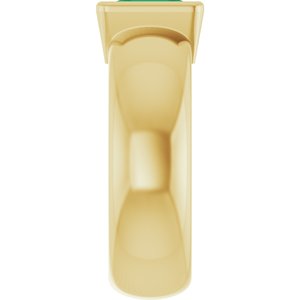 14K Yellow Gold Lab-Grown Emerald Lightweight Ring – image 4