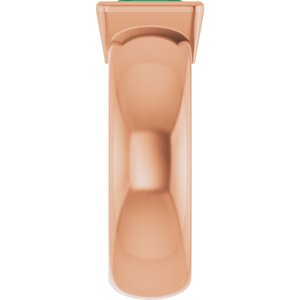 14K Rose Gold Lab-Grown Emerald Lightweight Ring – image 4