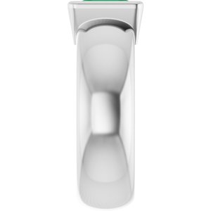 14K White Gold Lab-Grown Emerald Lightweight Ring – image 4