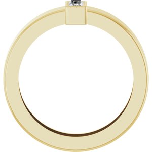 14K Yellow Gold Lab-Grown Diamond  Bezel-Set Ring Size 4.5 – image 2