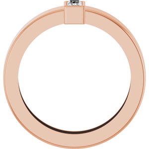 14K Rose Gold Lab-Grown Diamond  Bezel-Set Ring Size 4.5 – image 2