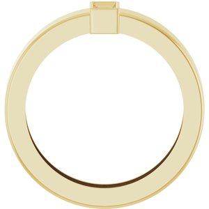 14K Yellow Gold 4x2 mm Straight Baguette Bezel-Set Ring Mounting Size 4.5 – image 4