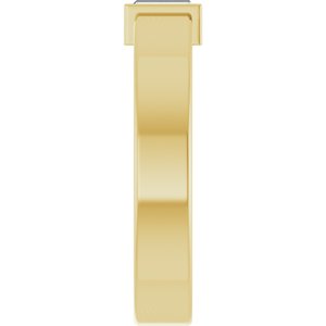 14K Yellow Gold Natural Diamond  Bezel-Set Ring Size 4.5 – image 4