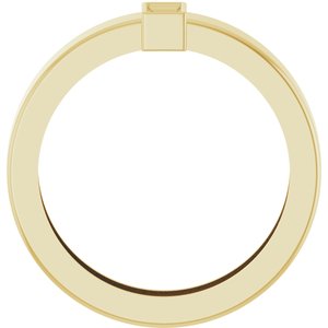14K Yellow Gold 4x2 mm Straight Baguette Bezel-Set Ring Mounting Size 5.5 – image 4