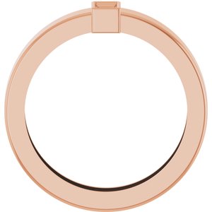 14K Rose Gold 4x2 mm Straight Baguette Bezel-Set Ring Mounting Size 5.5 – image 4