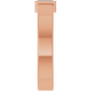 14K Rose Gold Lab-Grown Diamond  Bezel-Set Ring Size 5 – image 4