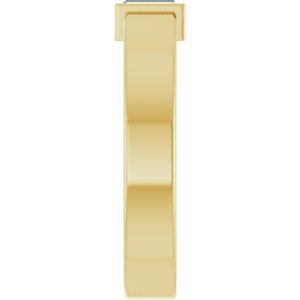 14K Yellow Gold Natural Diamond  Bezel-Set Ring Size 5 – image 4