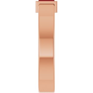 14K Rose Gold Lab-Grown Ruby  Bezel-Set Ring Size 5 – image 4