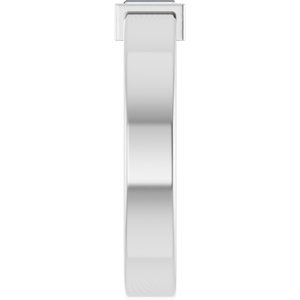 14K White Gold Natural Diamond  Bezel-Set Ring Size 5 – image 4