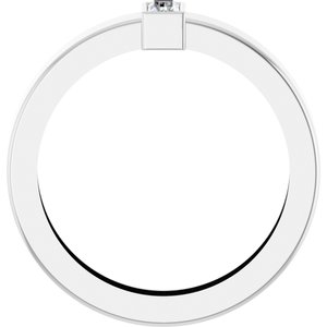 14K White Gold Lab-Grown Diamond  Bezel-Set Ring Size 6 – image 2