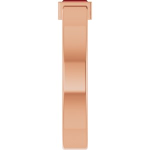 14K Rose Gold Lab-Grown Ruby  Bezel-Set Ring Size 6 – image 4