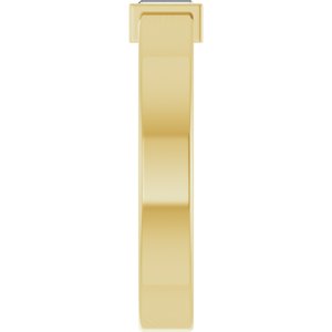 14K Yellow Gold 4x2 mm Straight Baguette Bezel-Set Ring Mounting Size 6.5 – image 7