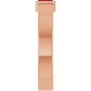 14K Rose Gold Lab-Grown Ruby  Bezel-Set Ring Size 6.5 – image 4