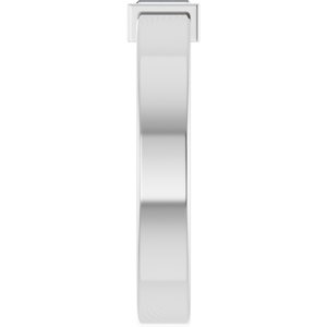 14K White Gold 4x2 mm Straight Baguette Bezel-Set Ring Mounting Size 6.5 – image 7