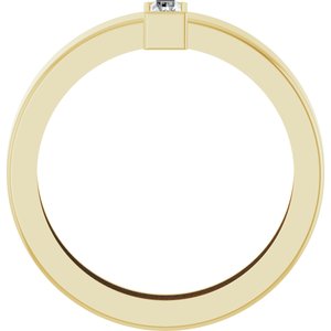 14K Yellow Gold 4x2 mm Straight Baguette Bezel-Set Ring Mounting Size 6.5 – image 3