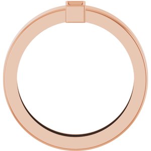 14K Rose Gold 4x2 mm Straight Baguette Bezel-Set Ring Mounting Size 6.5 – image 4