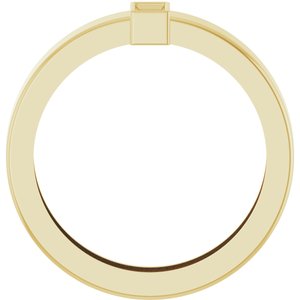 14K Yellow Gold 4x2 mm Straight Baguette Bezel-Set Ring Mounting Size 6.5 – image 4