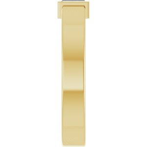 14K Yellow Gold 4x2 mm Straight Baguette Bezel-Set Ring Mounting Size 7 – image 7