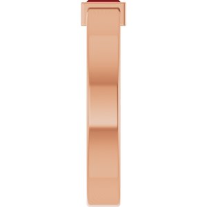 14K Rose Gold Lab-Grown Ruby  Bezel-Set Ring Size 7 – image 4