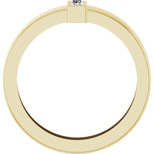 14K Yellow Gold Lab-Grown Diamond  Bezel-Set Ring Size 7 – image 2