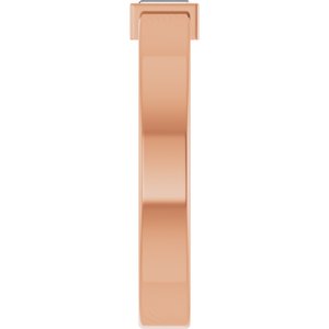 14K Rose Gold Natural Diamond  Bezel-Set Ring Size 8 – image 4