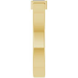 14K Yellow Gold Natural Diamond  Bezel-Set Ring Size 8 – image 4