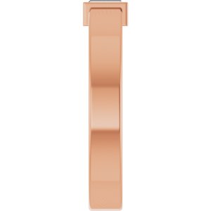 14K Rose Gold 4x2 mm Straight Baguette Bezel-Set Ring Mounting Size 7.5 – image 7