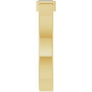 14K Yellow Gold Natural Diamond  Bezel-Set Ring Size 7.5 – image 4