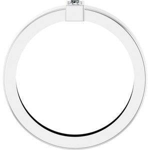 14K White Gold Lab-Grown Diamond  Bezel-Set Ring Size 8 – image 2
