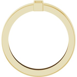 14K Yellow Gold 4x2 mm Straight Baguette Bezel-Set Ring Mounting Size 7.5 – image 4