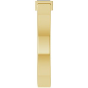 14K Yellow Gold Lab-Grown Diamond  Bezel-Set Ring Size 8.5 – image 4