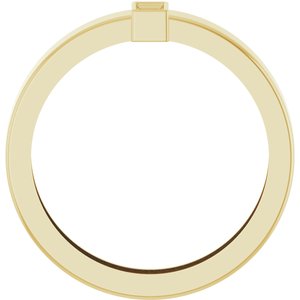 14K Yellow Gold 4x2 mm Straight Baguette Bezel-Set Ring Mounting Size 8.5 – image 4