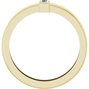 14K Yellow Gold 4x2 mm Straight Baguette Bezel-Set Ring Mounting Size 8.5 – image 3