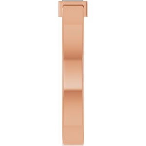 14K Rose Gold 4x2 mm Straight Baguette Bezel-Set Ring Mounting Size 9.5 – image 7
