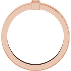 14K Rose Gold 4x2 mm Straight Baguette Bezel-Set Ring Mounting Size 9.5 – image 4