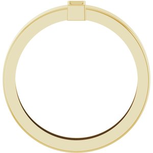 14K Yellow Gold 4x2 mm Straight Baguette Bezel-Set Ring Mounting Size 9.5 – image 4