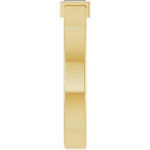 14K Yellow Gold Natural Diamond  Bezel-Set Ring Size 9 – image 4