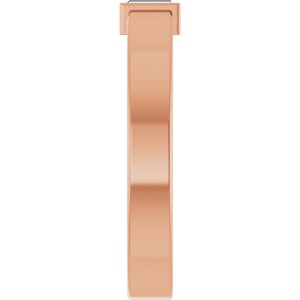 14K Rose Gold 4x2 mm Straight Baguette Bezel-Set Ring Mounting Size 9 – image 7