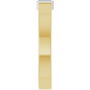 14K Yellow/White Gold 4x2 mm Straight Baguette Bezel-Set Ring Mounting Size 10 – image 7