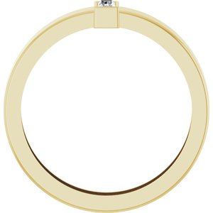 14K Yellow Gold 4x2 mm Straight Baguette Bezel-Set Ring Mounting Size 10 – image 3