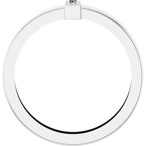 14K White Gold Lab-Grown Diamond  Bezel-Set Ring Size 10 – image 2