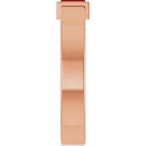 14K Rose Gold Lab-Grown Ruby  Bezel-Set Ring Size 5.5 – image 4