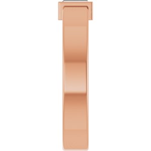 14K Rose Gold 4x2 mm Straight Baguette Bezel-Set Ring Mounting Size 5.5 – image 7